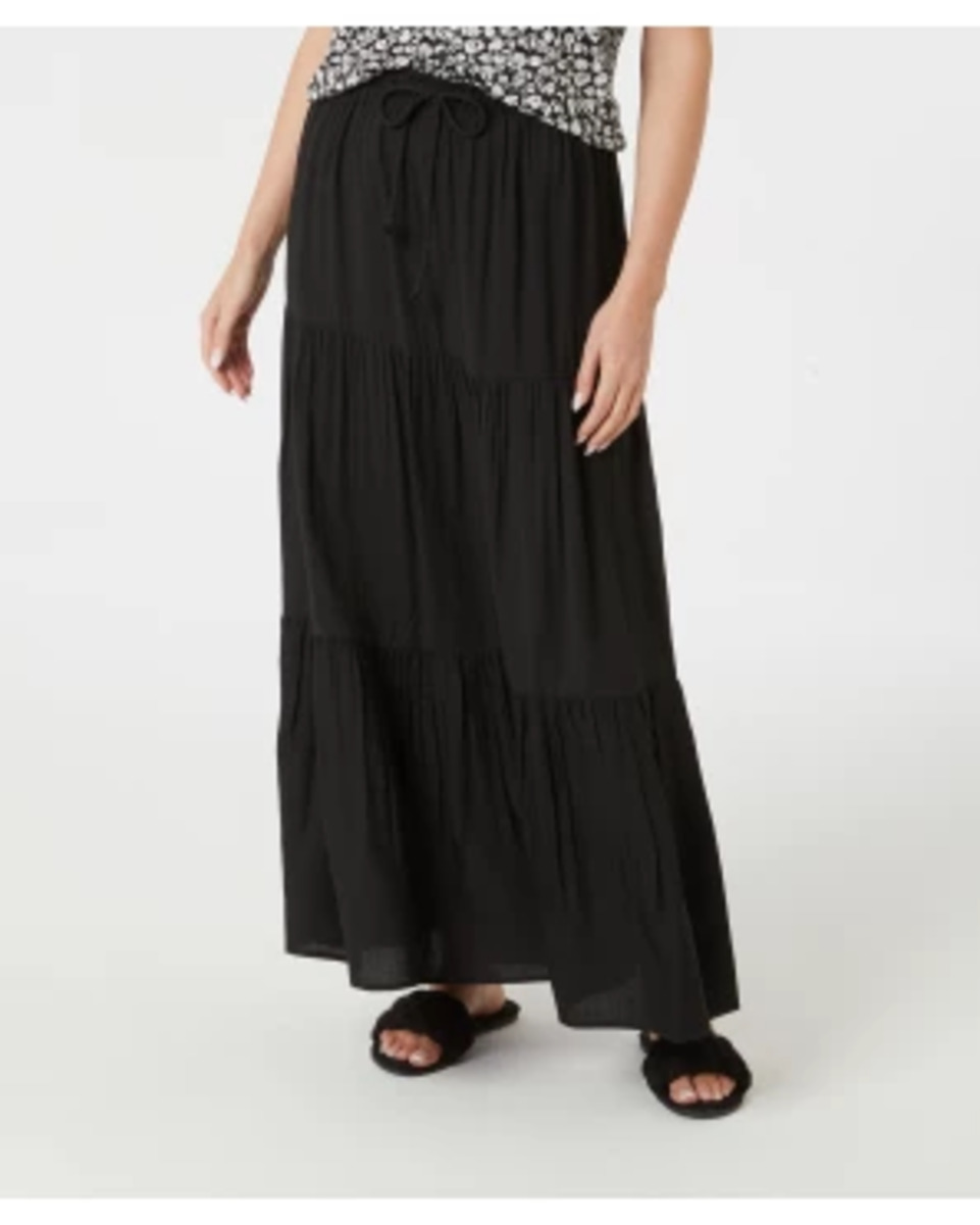 Bild 1 von Schwarzer Maxirock, Janina, weite Passform, schwarz