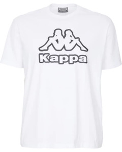 Kappa T-Shirt, Kappa, Rundhalsausschnitt, weiß