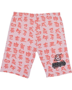 Naruto Radlerhose, elastischer Bund, hellrosa