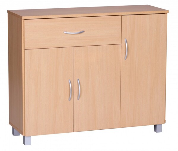 Bild 1 von WOHNLING Sideboard Buche 90 x 75 cm mit 3 Türen & 1 Schublade