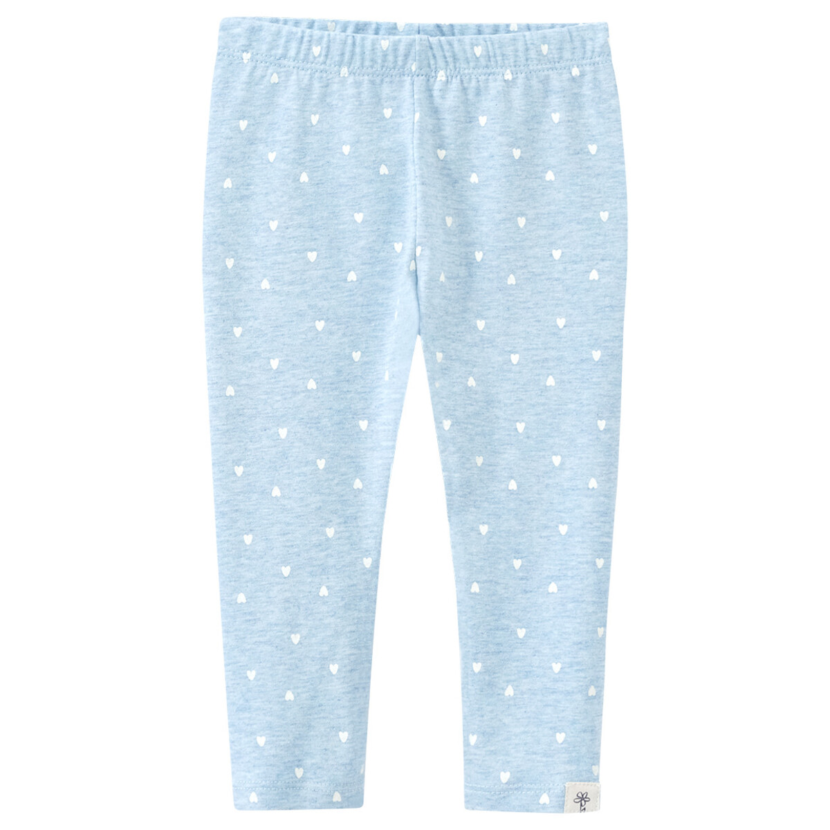 Bild 1 von Baby Leggings mit Herzchen-Allover HELLBLAU / WEISS
