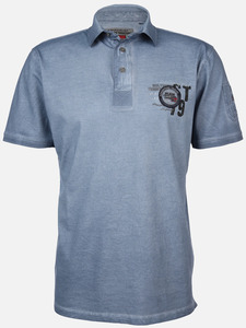 Herren Poloshirt im Used Look
                 
                                                        Blau