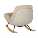 Bild 4 von gepolsterter Schaukelstuhl Relaxsessel mit Buchenholzsockel, beige