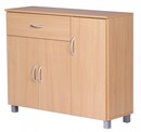 Bild 3 von WOHNLING Sideboard Buche 90 x 75 cm mit 3 Türen & 1 Schublade