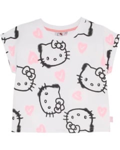 Hello Kitty T-Shirt, cropped, weiß