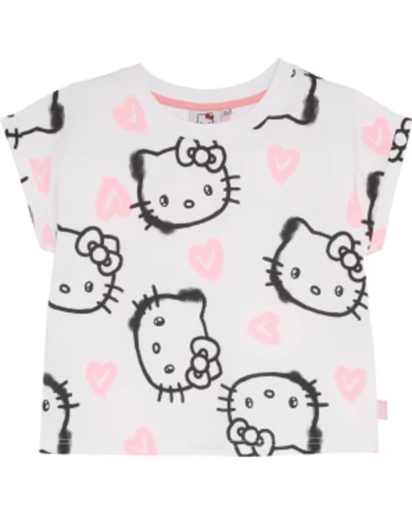 Bild 1 von Hello Kitty T-Shirt, cropped, weiß