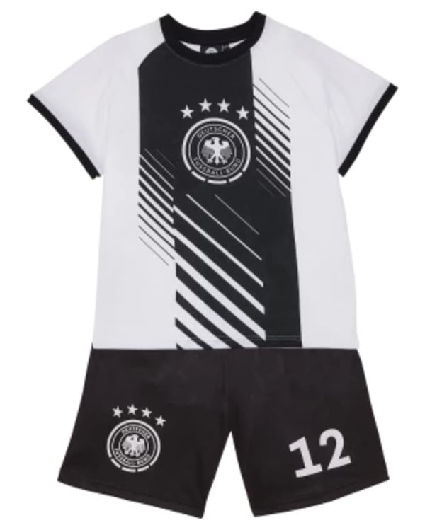 Bild 1 von DFB Trikot und Shorts, 2-tlg. Set, weiß/schwarz