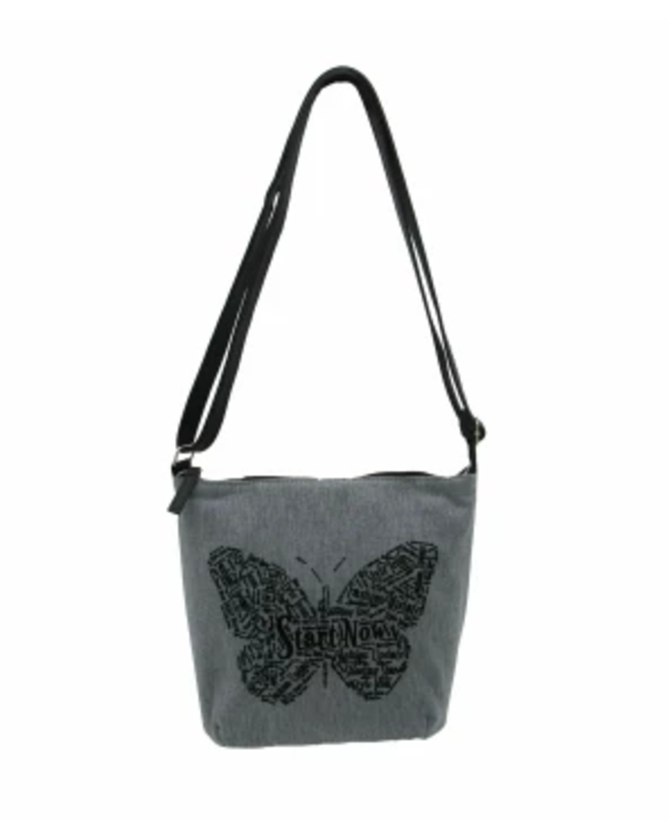 Bild 1 von Süße Schultertasche, Janina, ca. 29 x 23 cm, grau bedruckt