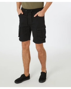 Schwarze Cargo-Shorts, X-Mail, Bermudalänge, schwarz