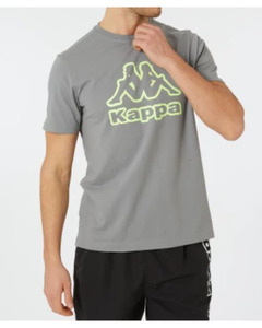 Kappa T-Shirt, Kappa, Rundhalsausschnitt, grau
