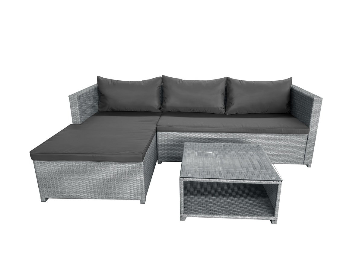 Bild 4 von Happy Home 3 tlg. Loungeset HGS62-DGR dunkelgrau