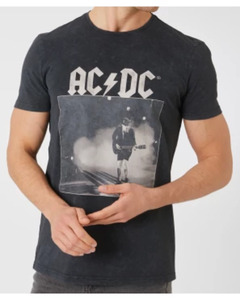 AC/DC T-Shirt, Rundhalsausschnitt, schwarz