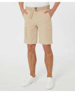 Cargo-Shorts mit Gürtel, X-Mail, Bermudalänge, naturfarben