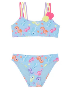 Bikini mit bunten Trägern, Kiki & Koko, verschiedene Designs, hellblau