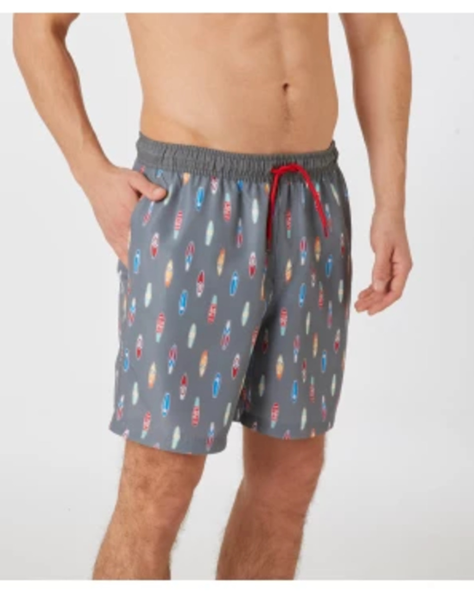 Bild 1 von Badeshorts mit Taschen, X-Mail, Tunnelzug, grau