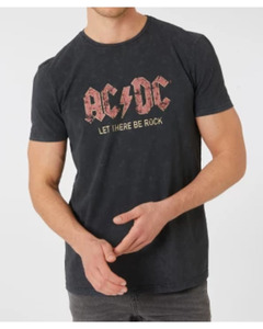 AC/DC T-Shirt, Rundhalsausschnitt, schwarz