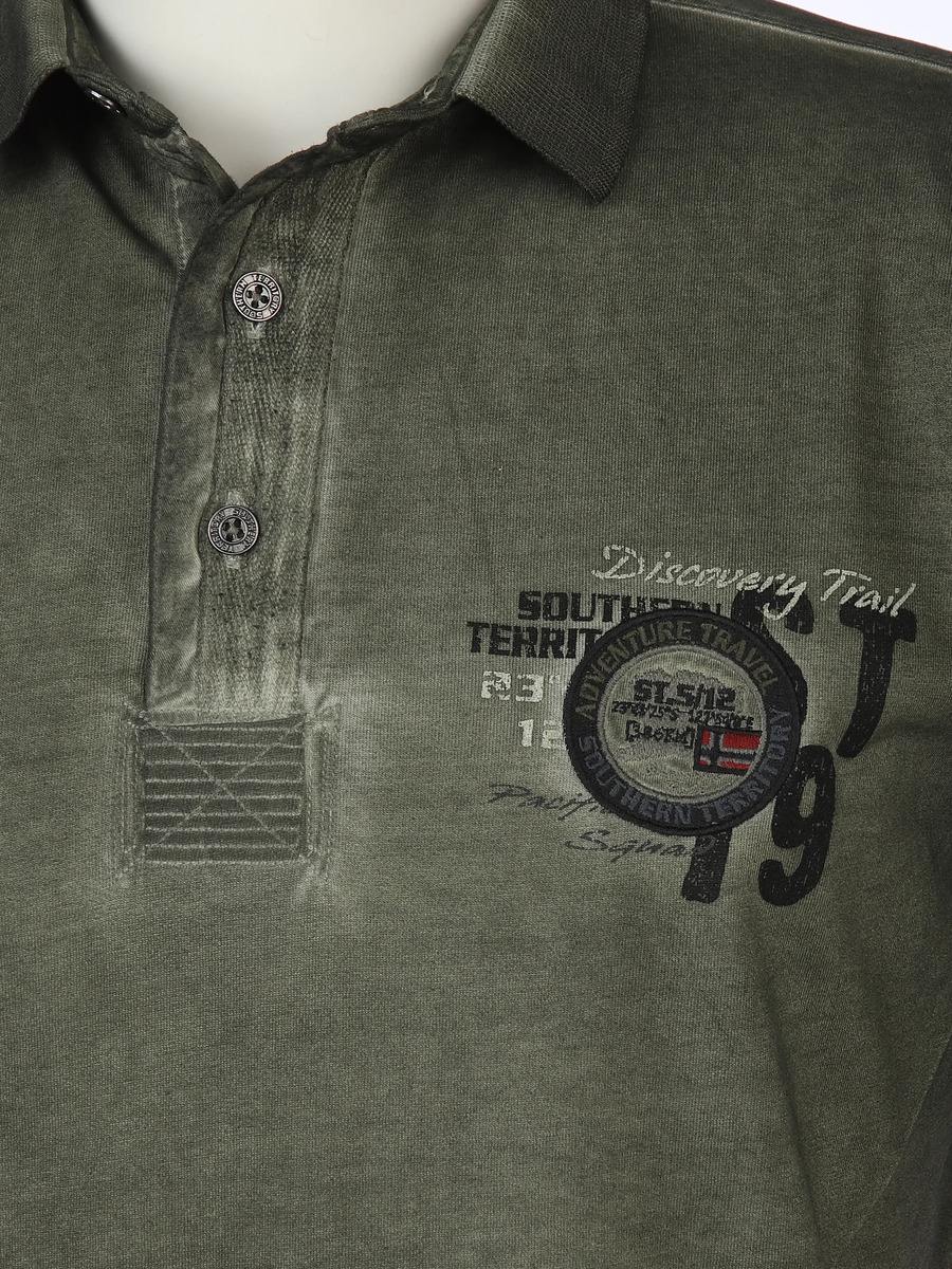 Bild 3 von Herren Poloshirt im Used Look
                 
                                                        Oliv