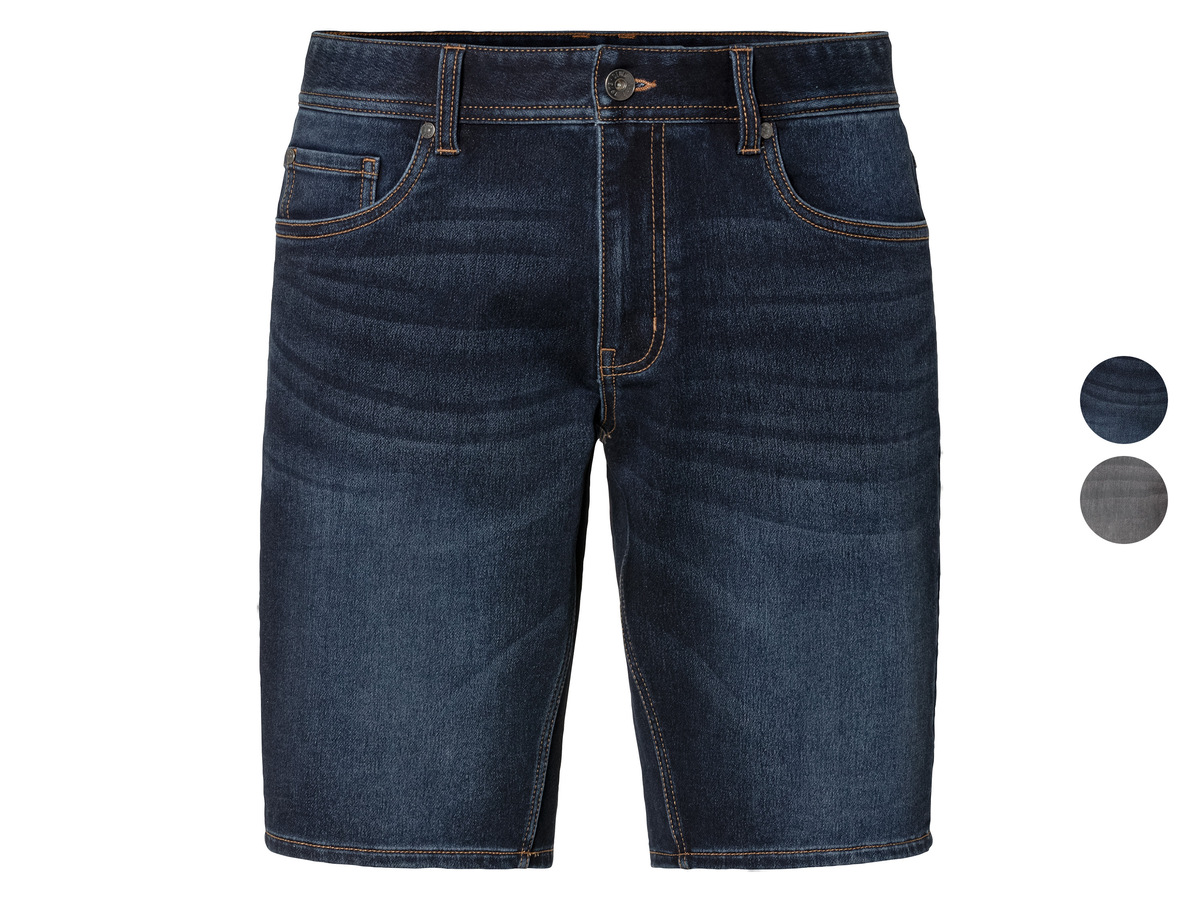 Bild 1 von LIVERGY® Herren Sweat-Denim-Bermudas mit Baumwolle