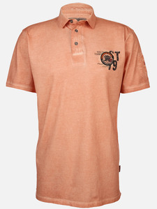 Herren Poloshirt im Used Look
                 
                                                        Orange