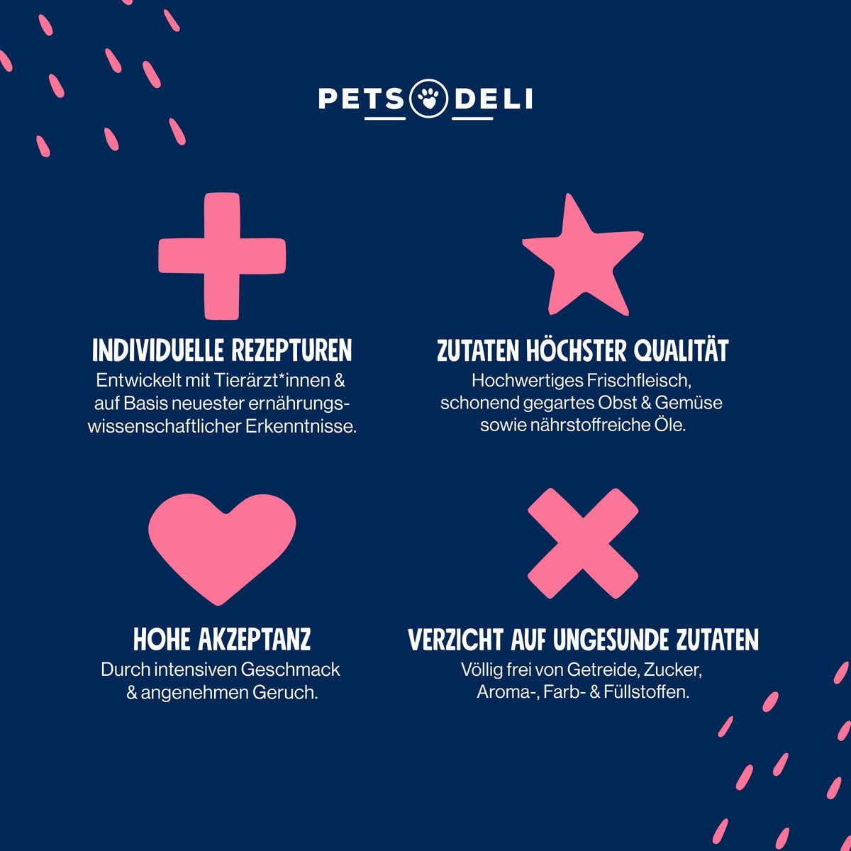 Bild 3 von Pets Deli Nassfutter Filet-Menü mit Hühnerfilet, Karotten & Löwenzahn für Katzen, 85 g