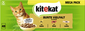 Kitekat Katze Nassfutter Portionsbeutel Bunte Vielfalt in Sauce, 4.080 g