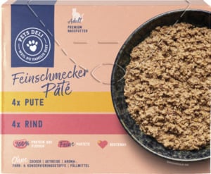 Pets Deli Nassfutter Feinschmecker Pâté Multipack Pute & Rind, 680 g