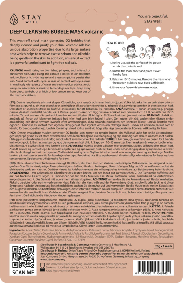 Bild 2 von STAY WELL Deep Cleansing Bubble Mask - Volcanic