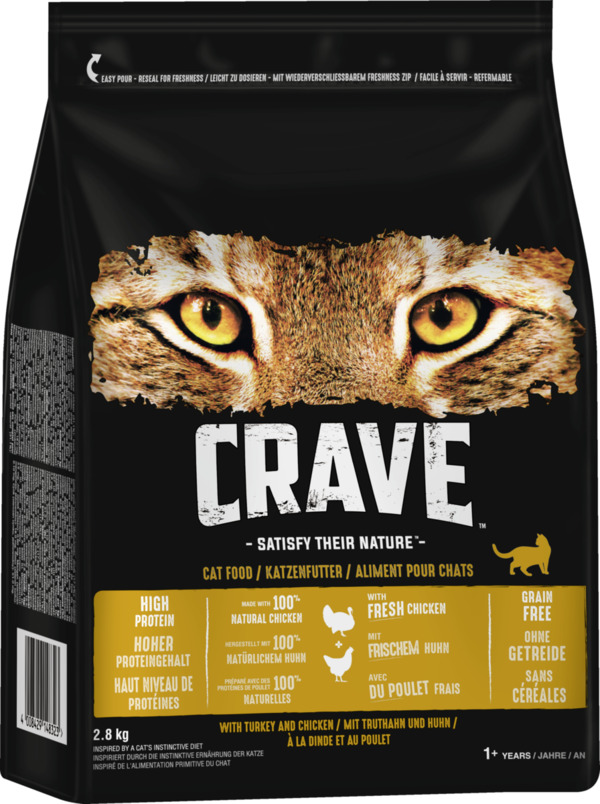Bild 2 von Crave Adult Trockenfutter mit Truthahn & Huhn, 2.800 g