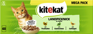 Kitekat Katze Nassfutter Portionsbeutel Landpicknick in Sauce, 4.080 g