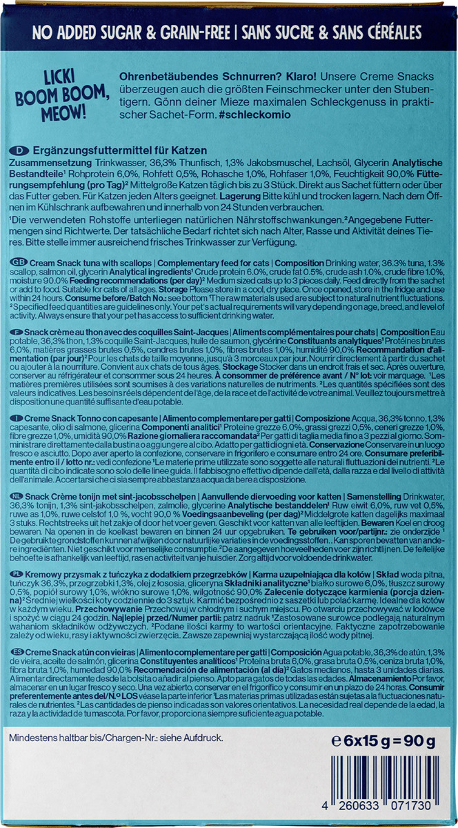 Bild 2 von Pets Deli Creme Snack Thunfischfilet mit Jakobsmuschel für Katzen, 90 g