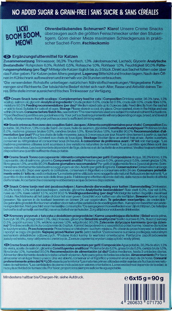 Bild 2 von Pets Deli Creme Snack Thunfischfilet mit Jakobsmuschel für Katzen, 90 g