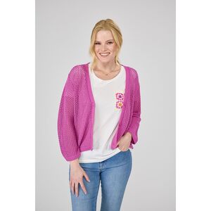 LIEBLINGSSTÜCK® Strickjacke, 1/1-Arm V-Ausschnitt durchgeknöpft Netzstrickmuster