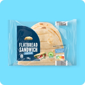 GOLDÄHREN Flatbread-Sandwich, Natur oder Brioche