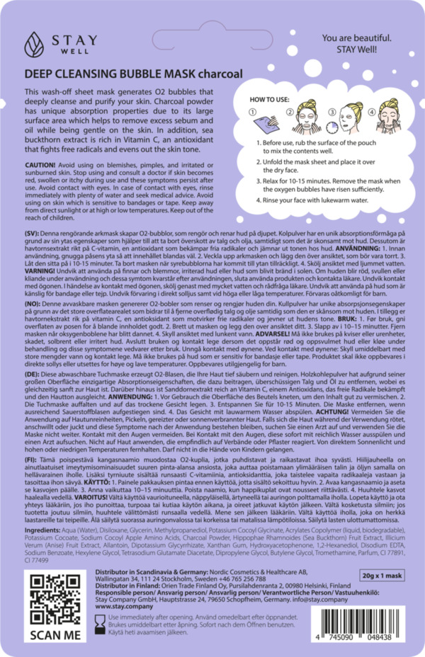 Bild 2 von STAY WELL Deep Cleansing Bubble Mask - Charcoal