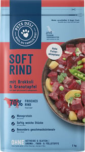 Pets Deli Trockenfutter Rind mit Brokkoli & Granatapfel für Hunde, 2 kg