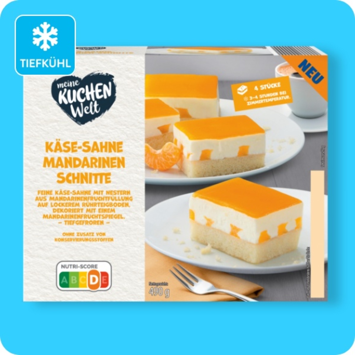 MEINE KUCHENWELT Sahneschnitten Käse Sahne Mandarinen Schnitten von