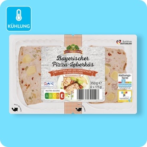 GUT DREI EICHEN / GÜLDENHOF Bayerischer Leberkäs, Pizza-Leberläs mit Kochsalami und Emmentaler
