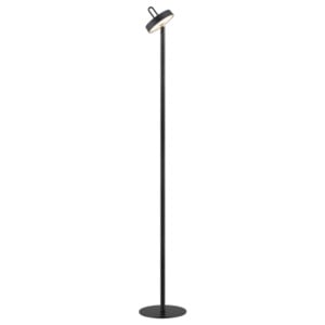 LED-Akku-Stehlampe Moda mit magnetischem Leuchtkopf, schwarz, H 125 cm