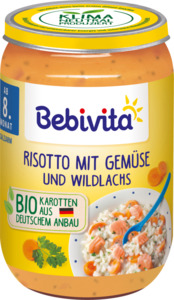 Bebivita Menü Risotto mit Gemüse und Wildlachs, ab dem 8.Monat