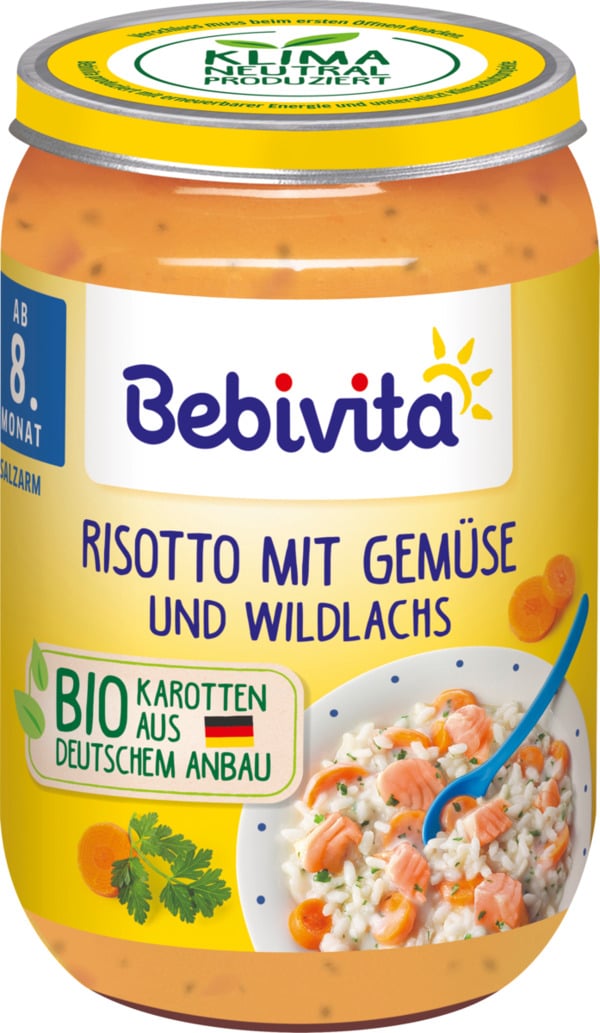 Bild 1 von Bebivita Menü Risotto mit Gemüse und Wildlachs, ab dem 8.Monat