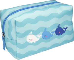 Travel Collection Kinder Kulturtasche blau mit Walen