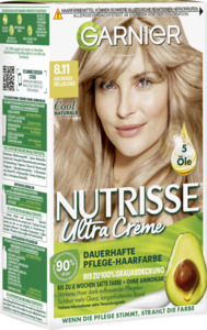 Garnier Nutrisse Ultra Crème Dauerhafte Pflege-Haarfarbe 8.11 Aschiges Hellblond