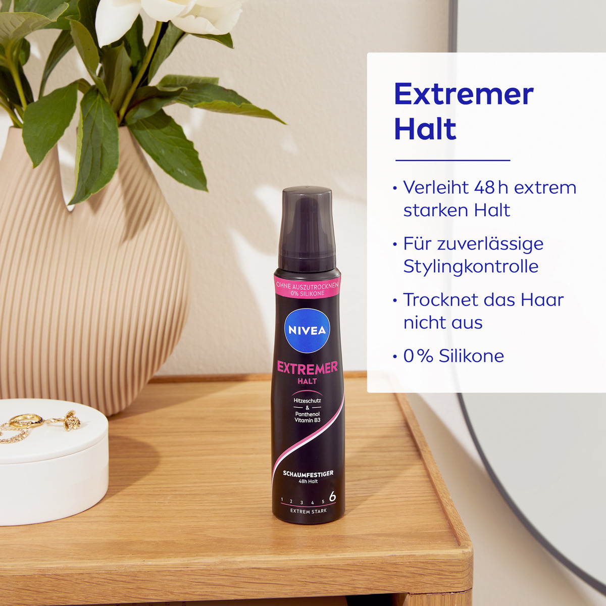 Bild 4 von NIVEA Extremer Halt Schaumfestiger Extrem Stark 150ml, 150 ml