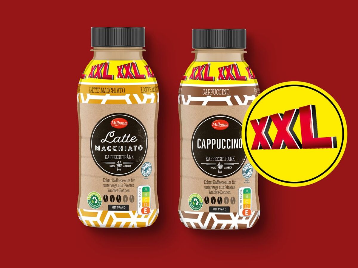 Bild 1 von Milbona Kaffeegetränk XXL, 
         380 ml zzgl. -.25 Pfand