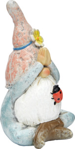 IDEENWELT Deko-Gartenwichtel Rosa Hut