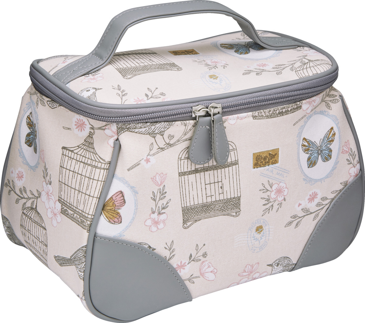 Bild 1 von Travel Collection Beautycase beige/grau Vogelmotiv