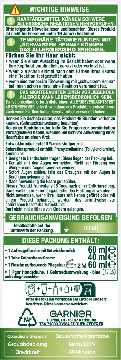 Bild 1 von Garnier Nutrisse Ultra Crème Dauerhafte Pflege-Haarfarbe 6.41 Zartes Kupfer