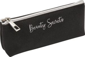 Vito & Joe Schminktasche schwarz mit "Beauty Secrets" Druck
