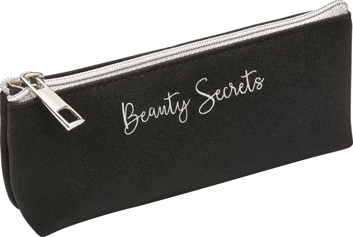 Bild 1 von Vito & Joe Schminktasche schwarz mit "Beauty Secrets" Druck