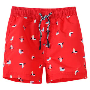 Baby Badeshorts mit Möwen allover ROT